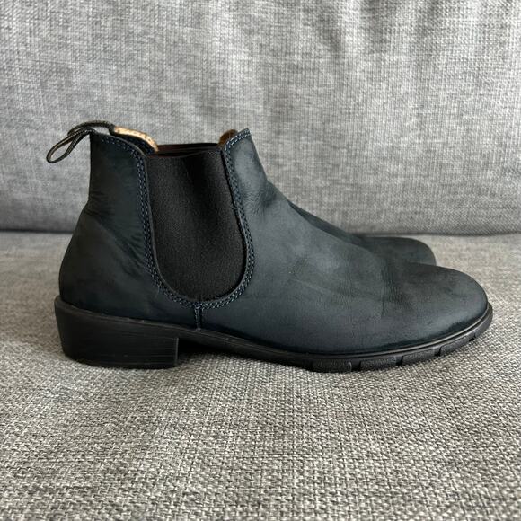 Blundstone Black Suede Finish Leather Chelsea Boots Weatherproof Size 11 GUC - Picture 4 of 16